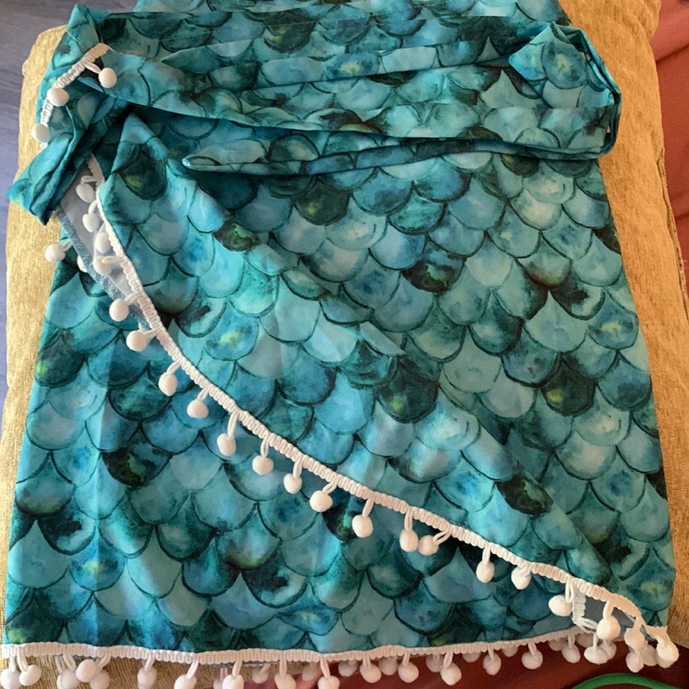 Mermaid bikini wrap cover up